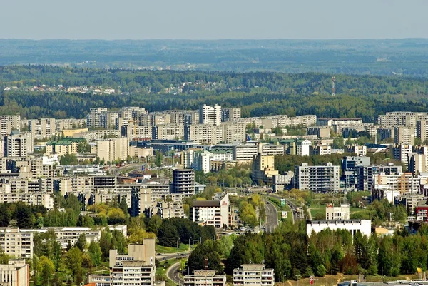 维尔纽斯城市资本的立陶宛鸟瞰图 — 图库照片