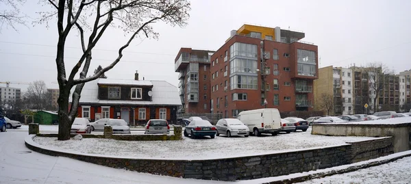 Distrito de Zverynas en Vilnius a la hora de la tarde del 24 de noviembre de 2014 — Foto de Stock