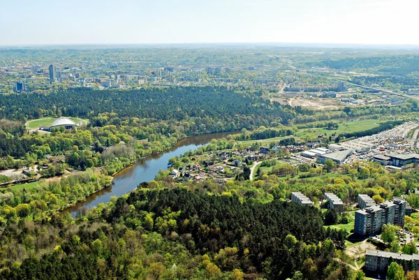 Vilnius capital da Lituânia vista aérea — Fotografia de Stock