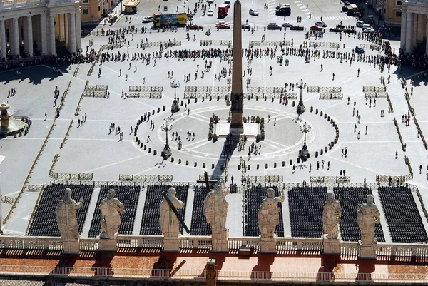 A légi felvétel a Rome city St Peter bazilika tető — Stock Fotó