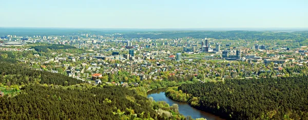 Vilnius by hovedstad i Litauen luftfoto - Stock-foto