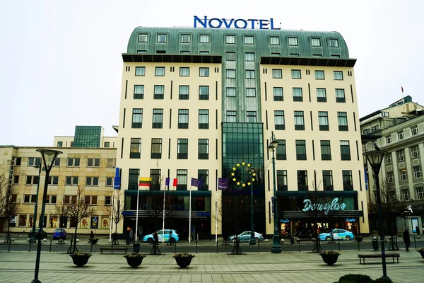 Vilnius Centrum herfst tijde op 14 November 2014 — Stockfoto