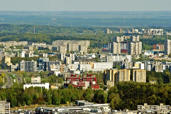 Vilnius capitale de la Lituanie vue aérienne — Photo