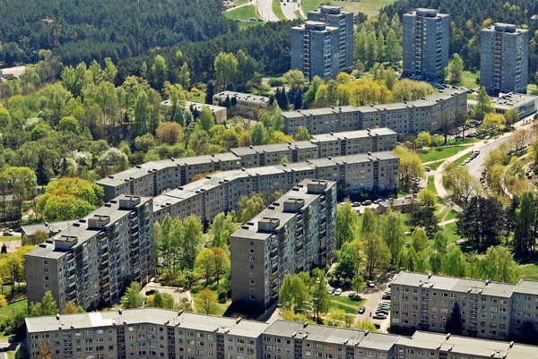 Vilnius stad hoofdstad van Litouwen luchtfoto — Stockfoto