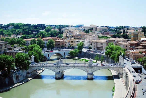 Roma cidade vista aérea do castelo de San Angelo — Fotografia de Stock