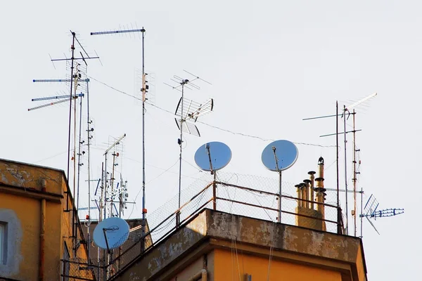 Antennenwald auf dem Dach am 30. Mai 2014 — Stockfoto