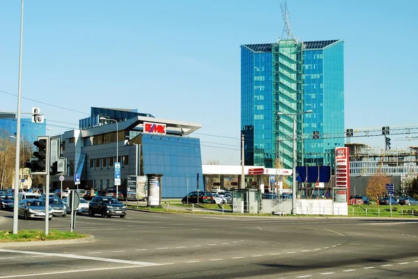 El distrito de Zverynas en Vilnius por la tarde — Foto de Stock