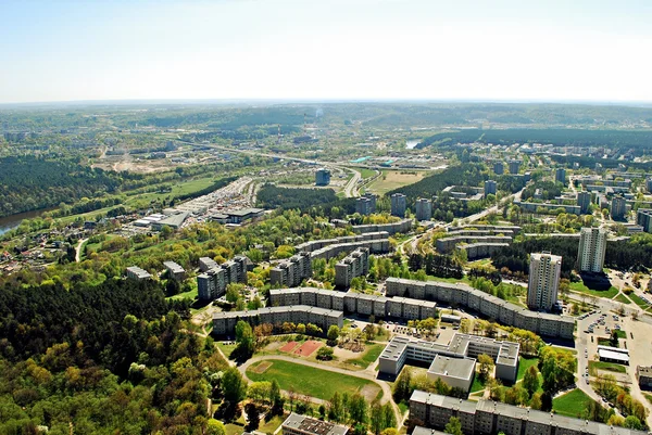 Vilnius stad hoofdstad van Litouwen luchtfoto — Stockfoto