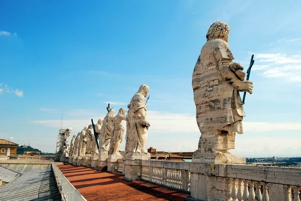 View of top of St Peter Basilica roof on May 31, 2014 — Stock Photo, Image