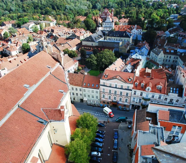 Vilnius city aerial view from Vilnius University tower — Stock Photo, Image