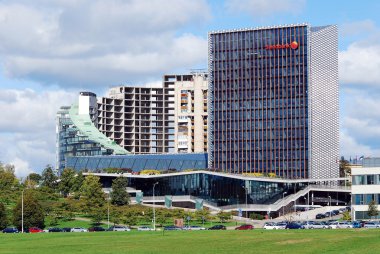 Vilnius şehirde yeni gökdelen inşaatı 24 Eylül 2014 tarihinde