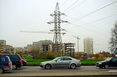  Vilnius şehir Fabijoniskes bölgesi ve enerji Kulesi