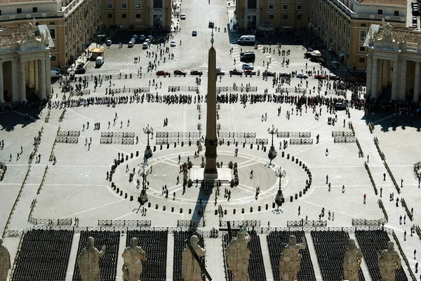 Flygfoto över Rom city från St Peter Basilica tak — Stockfoto