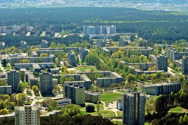 Vilnius Litvanya Hava görünümünü şehir başkenti