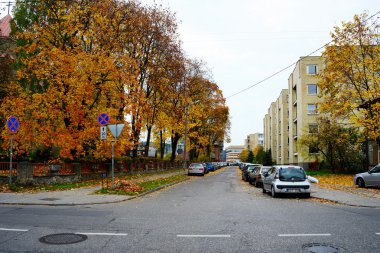 Vilnius Zverynas bölgesinde öğleden sonra zaman 