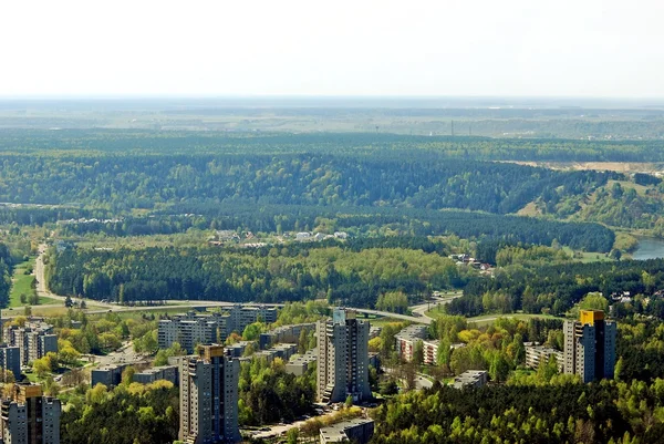 Vilnius capital da Lituânia vista aérea — Fotografia de Stock