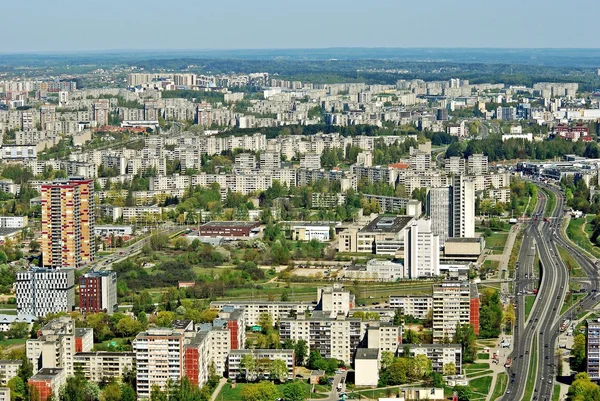 Vilnius staden huvudstad i Litauen Flygfoto — Stockfoto