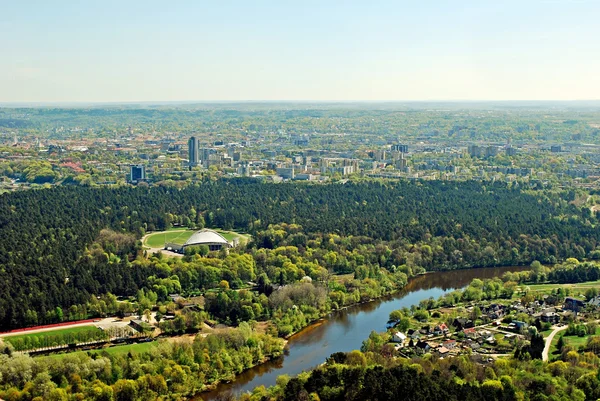 Vilnius capital da Lituânia vista aérea — Fotografia de Stock