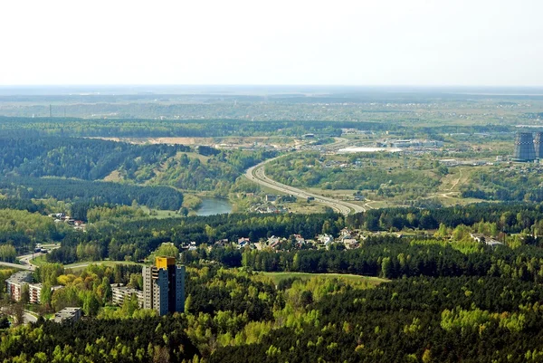 Vilnius city capital of Lithuania aerial view — Stock Photo, Image