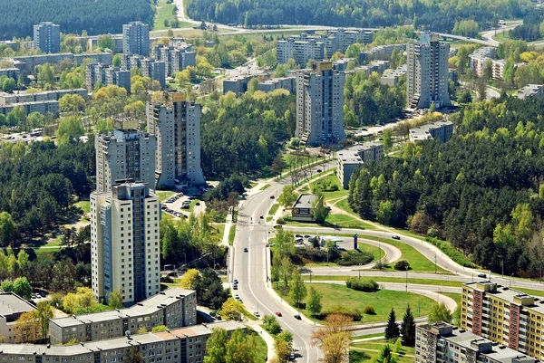 Vilnius capitale de la Lituanie vue aérienne — Photo