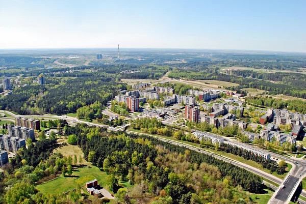 维尔纽斯城市资本的立陶宛鸟瞰图 — 图库照片