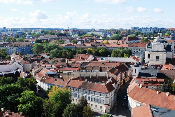 Vilnius Üniversitesi kuleden Vilnius şehir havadan görünümü