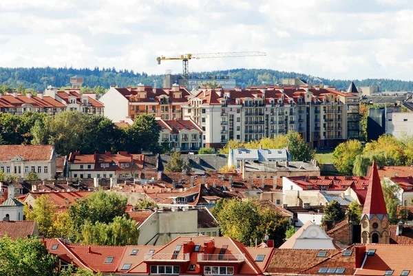 Vilnius stad Flygfoto från Vilnius universitet tower — Stockfoto