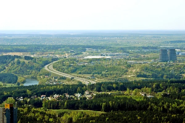 Vilnius staden huvudstad i Litauen Flygfoto — Stockfoto