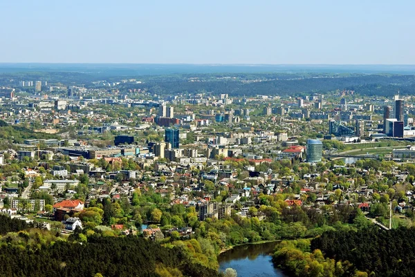 Vilnius capitale de la Lituanie vue aérienne — Photo