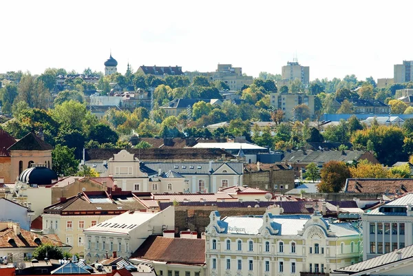 Vilnius cidade vista aérea da torre da Universidade de Vilnius — Fotografia de Stock