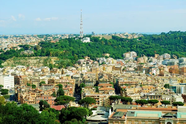 सेंट पीटर बेसिलिका छत से रोम शहर का हवाई दृश्य — स्टॉक फ़ोटो, इमेज
