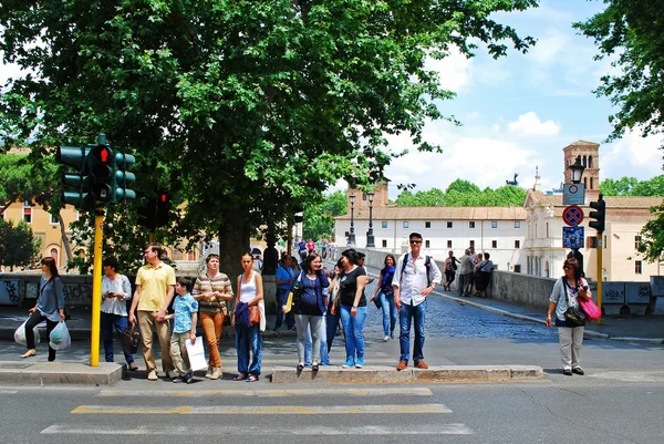 Narrow street in the old city on May 31, 2014, Rome