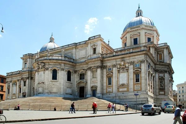 Basilica Santa Maria maggiore - Roma - utenfor – stockfoto