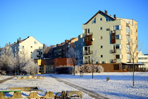 Vilnius stadsdelen Pasilaiciai på vintern — Stockfoto