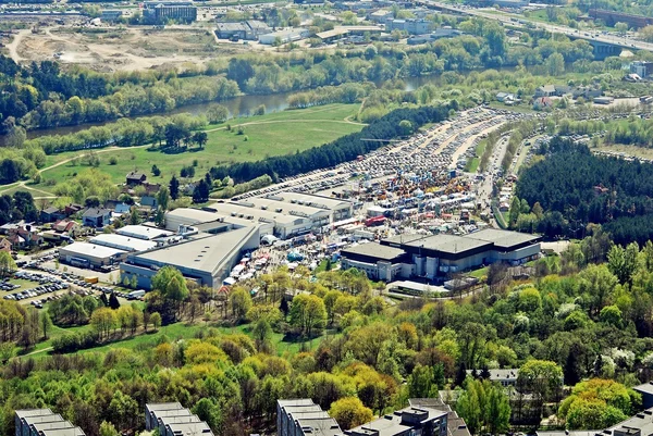 Vilnius capitale de la Lituanie vue aérienne — Photo