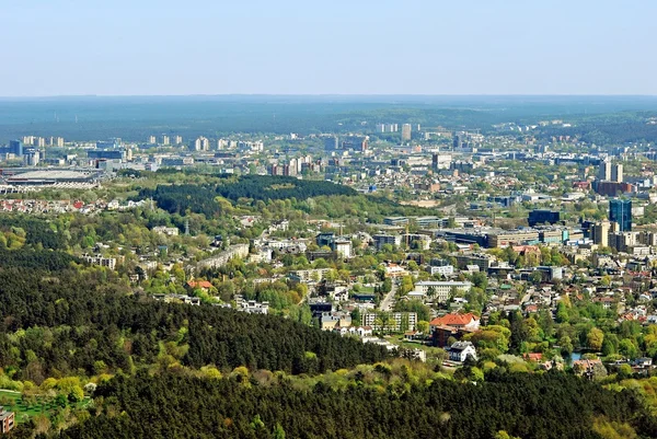 Vilnius capital da Lituânia vista aérea — Fotografia de Stock