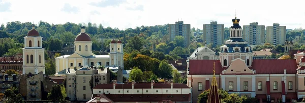 Vilnius cidade vista aérea da torre da Universidade de Vilnius — Fotografia de Stock