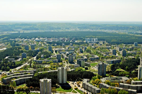 Vilnius capitale de la Lituanie vue aérienne — Photo