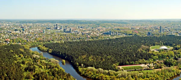 Vilnius capital da Lituânia vista aérea — Fotografia de Stock