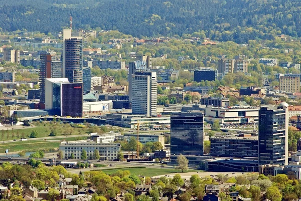 Vilnius capitale de la Lituanie vue aérienne — Photo