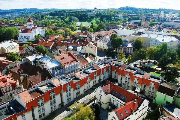 Vilnius Stadt Luftaufnahme von Vilnius Universitätsturm — Stockfoto