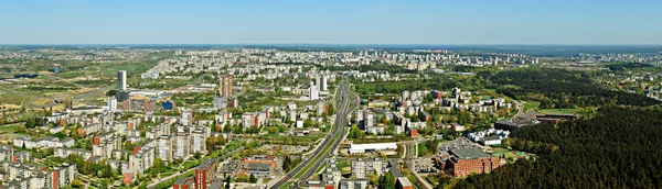 Vilnius capitale de la Lituanie vue aérienne — Photo