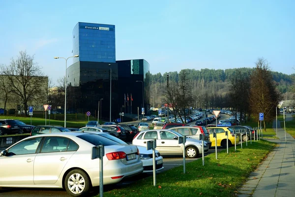 Vilnius city Danske Bank at autumn time on November 11, 2014 — Stock Photo, Image