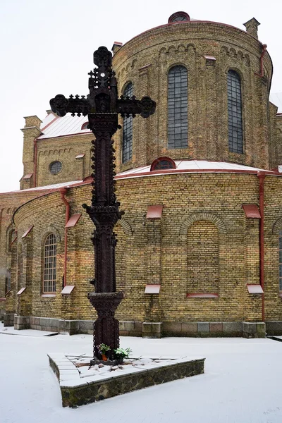 Храм Непорочного Зачаття Марії в місті Вільнюс — стокове фото