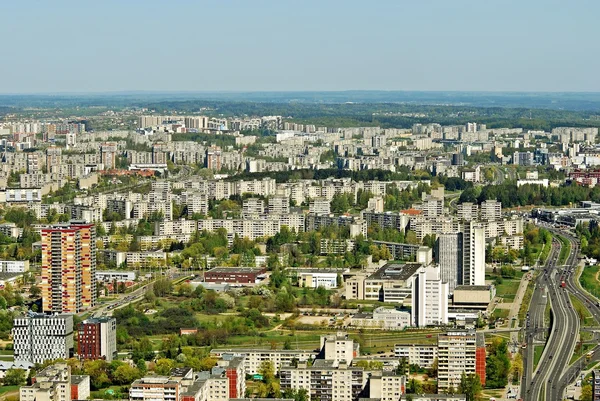 Vilnius city capital of Lithuania aerial view — Stock Photo, Image