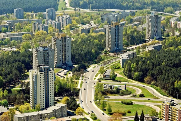 Vilnius stad hoofdstad van Litouwen luchtfoto — Stockfoto