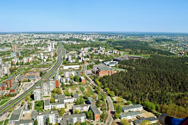 Vilna capital de Lituania vista aérea — Foto de Stock