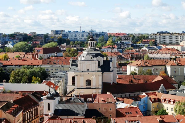 Βίλνιους εναέρια θέα στην πόλη από το πανεπιστήμιό πύργο — Φωτογραφία Αρχείου