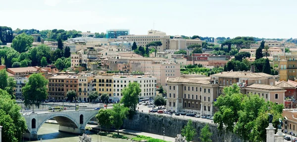 Rome Luchtfoto uitzicht op de stad van kasteel San Angelo — Stockfoto