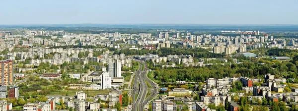 Vilnius capital da Lituânia vista aérea — Fotografia de Stock